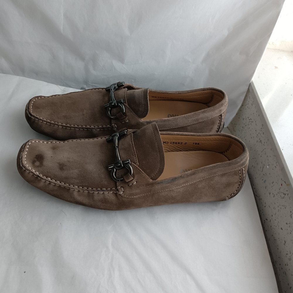 Salvatore Ferragamo Parigi  Gancini Suede Drivers men's loafers US 10.5D - Picture 9 of 16